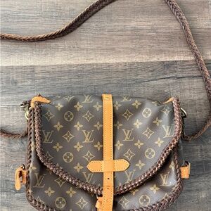 Louis Vuitton Brown Monogram Crossbody Bag AUTHENTIC